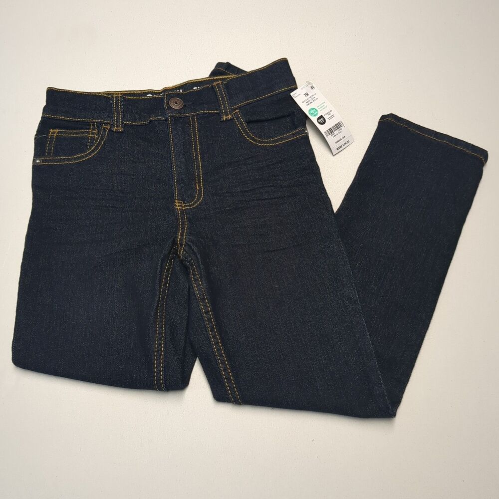 NEW Oshkosh B'Gosh Dark Wash Denim Skinny Jeans - Boys 7R/7A